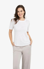 Load image into Gallery viewer, YAYA Melange Tee with contrast rib Grey Lilac Melange - CW CW