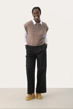 Load image into Gallery viewer, Part Two Landa textural herringbone knit tank Mink Melange
