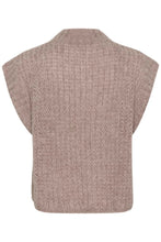Load image into Gallery viewer, Part Two Landa textural herringbone knit tank Mink Melange