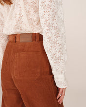 Load image into Gallery viewer, Grace & Mila Samba corduroy patch pocket wide trousers Brick