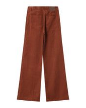Load image into Gallery viewer, Grace & Mila Samba corduroy patch pocket wide trousers Brick