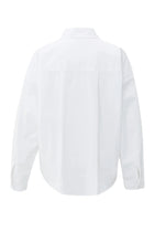 Load image into Gallery viewer, YAYA Pleat detail blouson cotton shirt Pure White