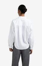 Load image into Gallery viewer, YAYA Pleat detail blouson cotton shirt Pure White