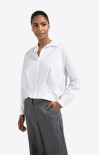 Load image into Gallery viewer, YAYA Pleat detail blouson cotton shirt Pure White