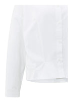 Load image into Gallery viewer, YAYA Pleat detail blouson cotton shirt Pure White