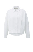 Load image into Gallery viewer, YAYA Pleat detail blouson cotton shirt Pure White