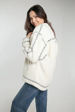 Load image into Gallery viewer, Nooki Poppy Borg embroidered jacket Cream