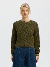 Load image into Gallery viewer, Selected Kat nep yarn short cardigan Fir Green Light Blue