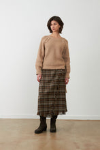 Load image into Gallery viewer, Orfeo Whitney ckecked fringed skirt Autumn Tones