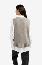 Load image into Gallery viewer, YAYA Ribbed side buckle tank Brownish Grey Melange