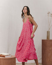 Load image into Gallery viewer, Grace & Mila Karla bow back meadow print dress Rose