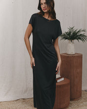 Load image into Gallery viewer, Grace & Mila Khloe silk touch jersey dress Anthracite