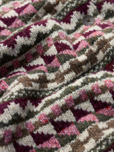 Load image into Gallery viewer, Seasalt Dawson pick cardigan Fairisle Zig Zag Geo Dark Hellebore