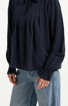 Load image into Gallery viewer, YAYA Pleated detail shirt Dark Navy
