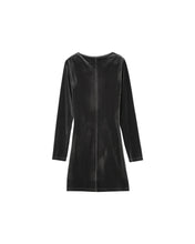 Load image into Gallery viewer, Grace & Mila Oceane velvet draped short dress Grey