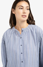 Load image into Gallery viewer, YAYAStriped blouse with shirred detail Navy Blazer Design - CW CW