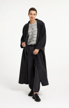 Load image into Gallery viewer, YAYA Striped knitted cardigan with tie detail Medium Grey Melange