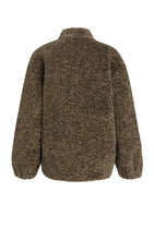Load image into Gallery viewer, YAYA Teddy wrap jacket with tie closure Slate Brown