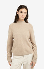 Load image into Gallery viewer, YAYA Button back textured knit Oxford Tan Brown Melange - CW CW