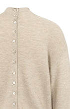 Load image into Gallery viewer, YAYA Button back textured knit Oxford Tan Brown Melange - CW CW