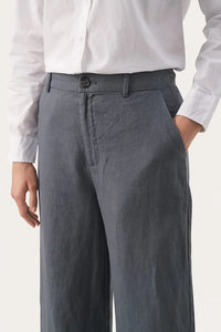 Part Two Ninnes classic wide leg linen trouser Turbulence