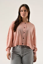 Load image into Gallery viewer, Orfeo Maelie speckled boxy knit cardigan Rose - CW CW
