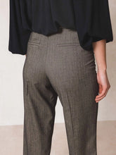 Load image into Gallery viewer, Indi & Cold Herringbone suit trouser Carbon