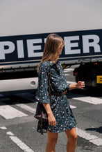 Load image into Gallery viewer, Indi & Cold Floral print shirt dress Marino