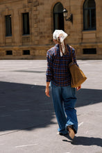 Load image into Gallery viewer, Indi & Cold Checkered colour woven shirt Chocolate Blue