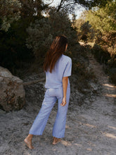 Load image into Gallery viewer, Indi &amp; Cold Danny linen blend cropped trouser Glacial Blue
