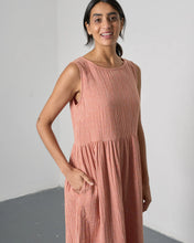 Load image into Gallery viewer, Bibico Elaine gingham check sundress Rust - CW CW