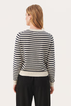 Load image into Gallery viewer, Part Two Tanisha cardigan Whitecap Gray Stripe