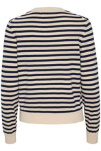Load image into Gallery viewer, Part Two Tanisha cardigan Whitecap Gray Stripe