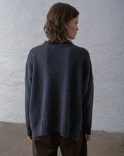 Load image into Gallery viewer, Bibico Layla merino wool oversized jumper Grey Marle