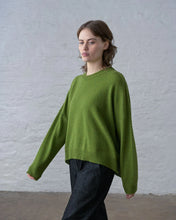 Load image into Gallery viewer, Bibico Layla merino wool loose fit jumper Moss Green