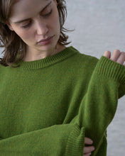 Load image into Gallery viewer, Bibico Layla merino wool loose fit jumper Moss Green