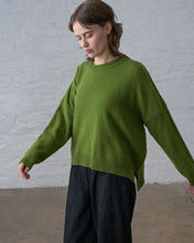 Load image into Gallery viewer, Bibico Layla merino wool loose fit jumper Moss Green