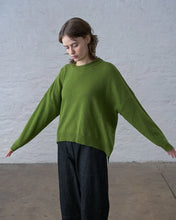 Load image into Gallery viewer, Bibico Layla merino wool loose fit jumper Moss Green