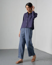 Load image into Gallery viewer, Bibico Clara double gauze trouser Navy Stripe - CW CW