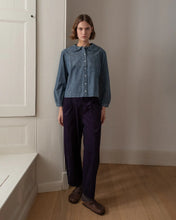 Load image into Gallery viewer, Bibico Jolene peter pan collar shirt Chambray