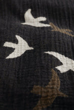 Load image into Gallery viewer, Seasalt Fire side shawl in Flying Collage Birds Black - CW CW