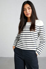 Load image into Gallery viewer, Seasalt Sailor shirt Falmouth breton in Chalk Midnight