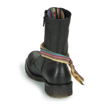 Load image into Gallery viewer, Felmini Military style Short lace up boots in Black - CW CW