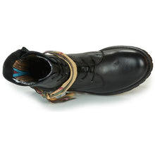 Load image into Gallery viewer, Felmini Military style Short lace up boots in Black - CW CW