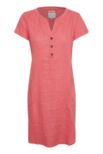 Load image into Gallery viewer, Part Two Aminas short sleeve linen dress in Desert Rose