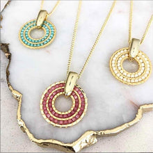 Load image into Gallery viewer, Azuni Pequena hoop beadwork short necklace in Bronze - CW CW