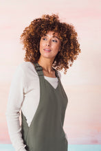 Load image into Gallery viewer, SKFK Malen tencel pinafore dress in Khaki - CW CW