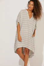 Load image into Gallery viewer, Haven Drifter striped shirt dress Bahama