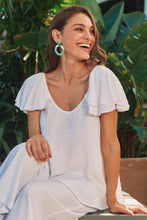 Load image into Gallery viewer, Haven Zanzibar frill dobby jacquard top Ecru