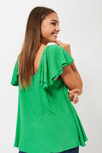 Load image into Gallery viewer, Haven Zanzibar frill dobby jacquard top Key Lime